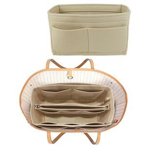 6394 Purse Organizer Insert for Handbags Felt Tote Bag Organizer Insert